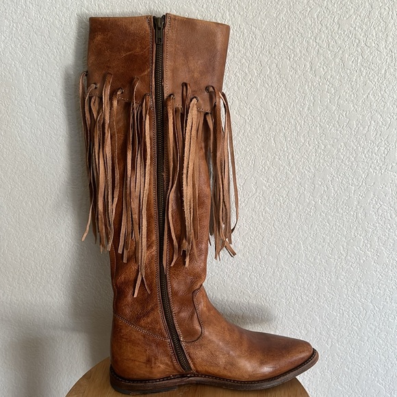 BedStu Hoplia Fringe Leather Tall Boots - Picture 5 of 8